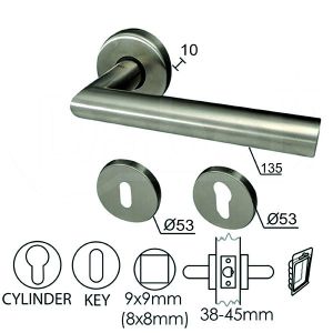 KVAKA ROZETA ZA VRATA NIS INOX FI53/10/125/8/9MM 0101014