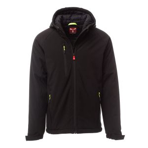 ZIMSKA SOFTSHELL JAKNA PAYPER GALE PAD KAPULJACA CRNE BOJE